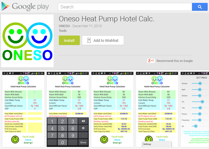 Oneso Heat Pump Calculator